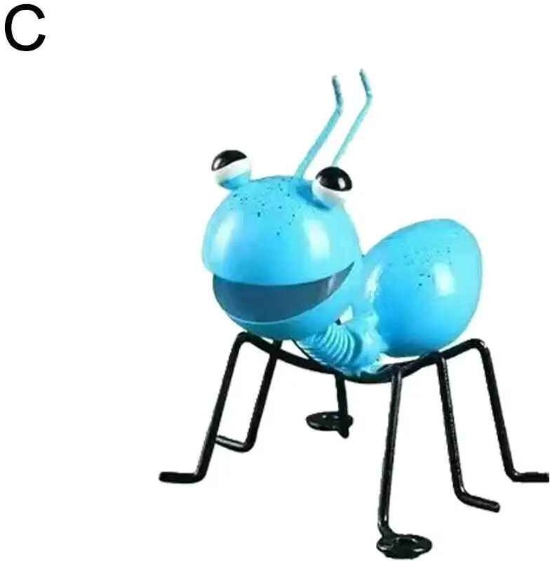 Statue de Fourmi en Fer pour Décoration de Jardin,Sculpture pour Cour Extérieure et Pelouse,E4K3 - Type Blue