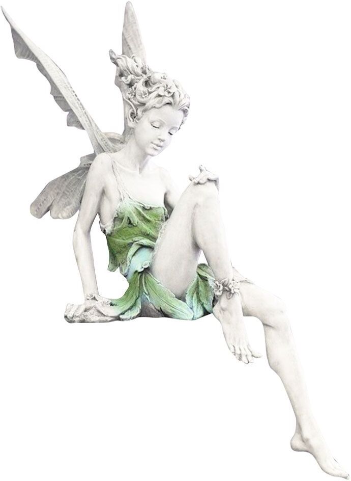 Statue De Fleur De Qualité Dégradée,Durable,Jardin,Pelouse,Fontaine,Étang,Décorations Extérieures,Artisanat,Convient Comme Cadeau - Type White