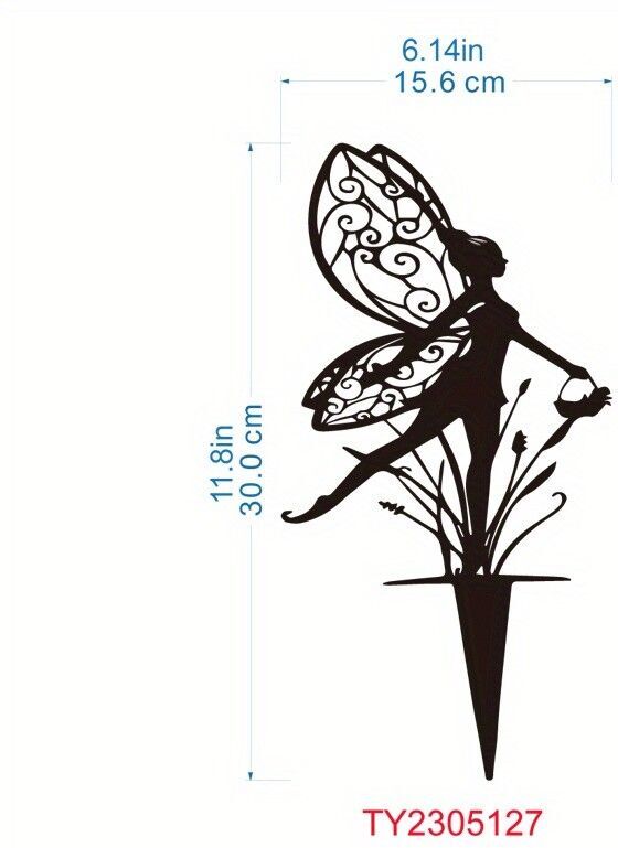 Piquet de jardin en métal nickel é,1 pièce,décoration d'extérieur pour votre pelouse,figure d'insertion,statue de plaque - Type TY2305127