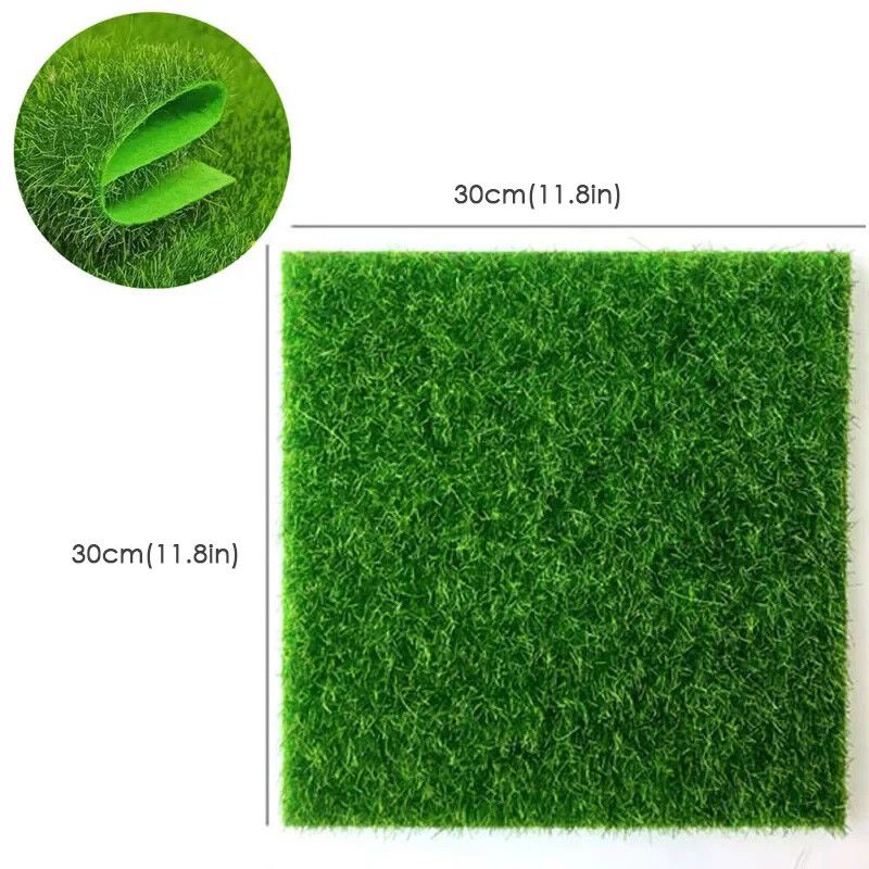 Tapis De Pelouse Artificiel En Polymères Synthétiques,Décoration De Jardin Niket Extérieur,Maison De Campagne - Type 1pcs 30x30cm