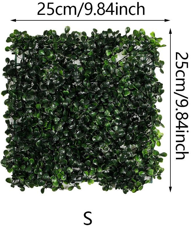 Pelouse Artificielle,Verdure Artificielle,Décoration Murale,Toile De Fond De Fausses Plantes,Faux Buis Vert,Extérieur Et Nik,1 Pièce - Type S #B