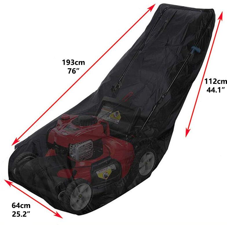 Juste De Tondeuse À Gazon 210d Oxford Imperméable,Housses De Tondeuse À Pousser Rapduty,Protection Uv,Universelle Avec Cordon De Serrage De Proximité Et Sac De Rangement - Type 193x112x64cm