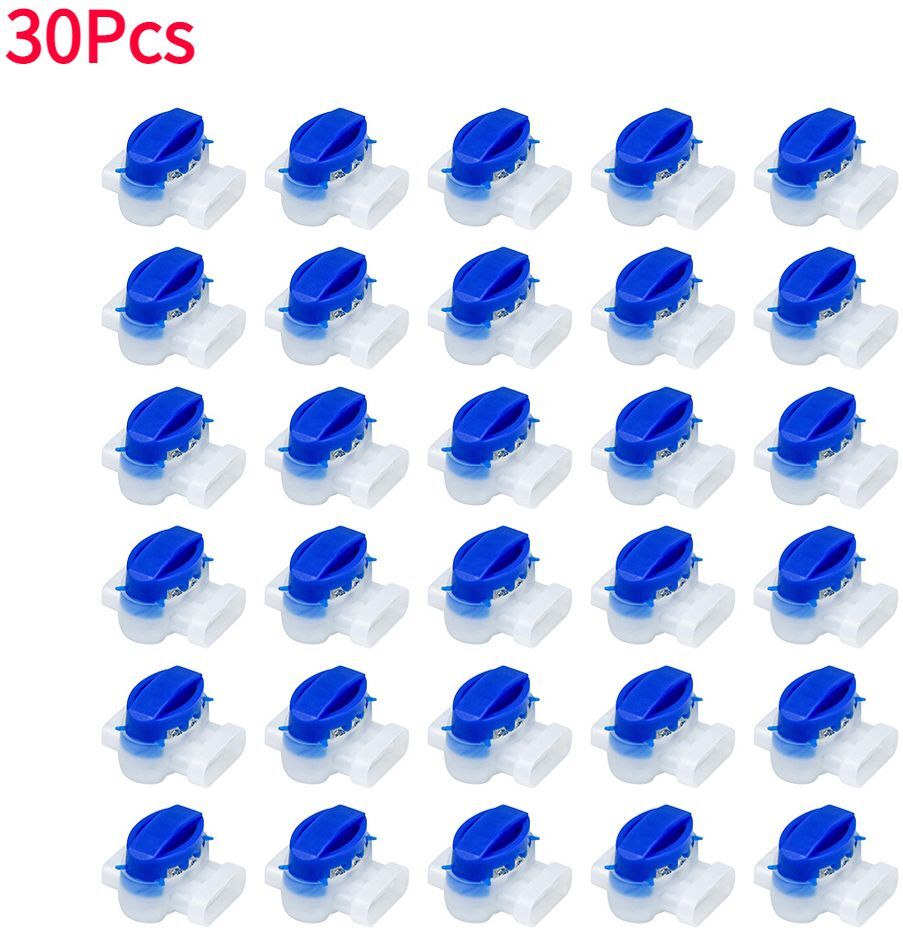 Connecteurs pour Tondeuse à Gazon Robot,Borne de Câble Électrique,3 Broches,Connecteur 314,10 à 50 Pièces,pour Gardena/Husqvarna/Worx/Robomow - Type 30Pcs