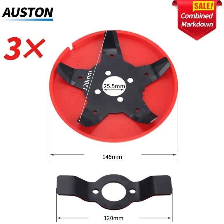 Tête de Tondeuse à Gazon Amphibie,Accessoires,Lame de Coupe,Outil de Jardin,Brosse,Pièces,Outils - Type Amphibious blade X3