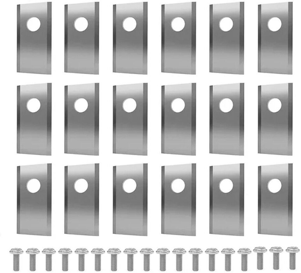 Ensemble de Lames de Coupe en Acier Inoxydable pour Tondeuse à Gazon Robot Worx Landroid,18 Pièces - Type 18PCS Silver