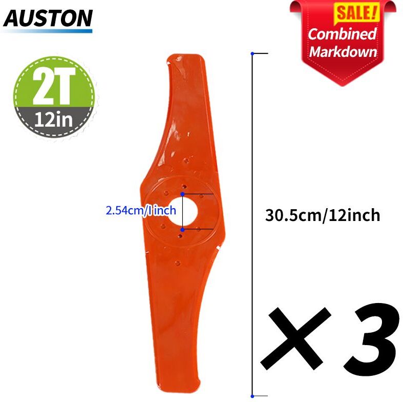 Accessoires de débroussailleuse à lame en nylon 2T/3T,pièces de tondeuse à gazon,outils de jardin - Type 2T Nylon blade X3