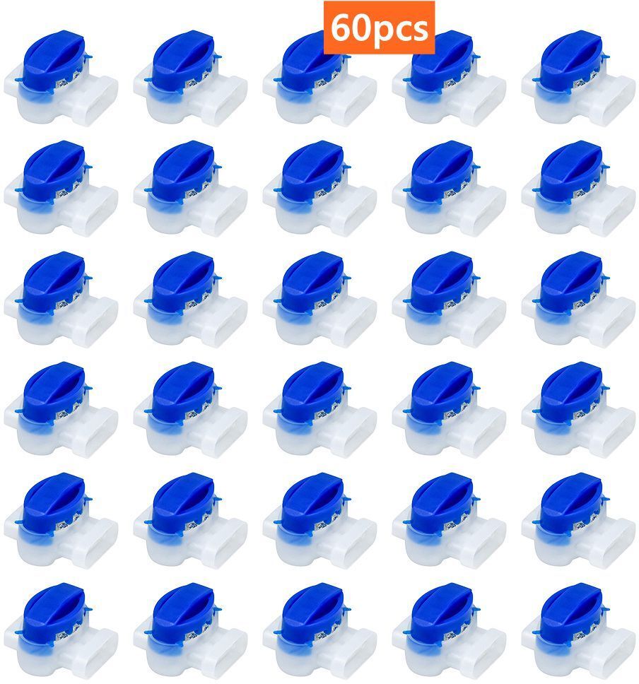 Connecteurs de Tondeuse à Gazon Robot,Borne de Câble Électrique,3 Broches,314,pour Gardena/Husqvarna/Worx/Robomow,50-10 Pièces - Type 60PCS