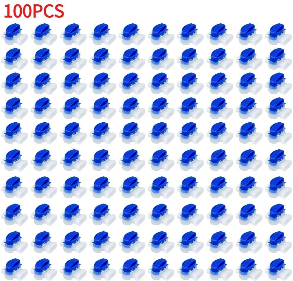 Connecteurs de Câbles pour Tondeuse à Gazon Robot,Borne Électrique 100,Pinces de Fil pour Tondeuse à Gazon Gardena/Husqvarna/Worx/Robomow,10 à 314 Pièces - Type 100pcs