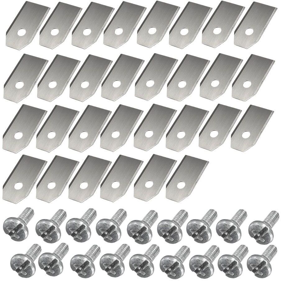 Accessoires de réparation de tondeuse à gazon en acier inoxydable,coupe-bordure,électrique,tranchante,Husqvarna Automower,tondeuse à gazon Gardena,30 pièces,0.7mm - Type Silver