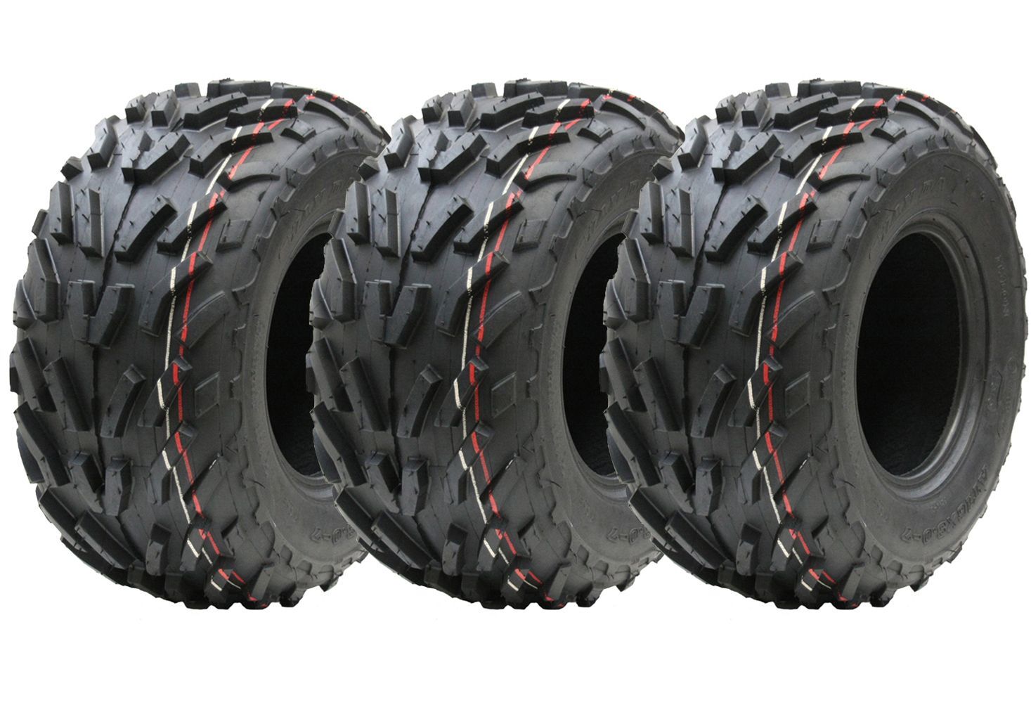 16x8.00-7 Quad ATV Tyres Wanda P329 E-Marked Road Legal Kids 7 Inch (Set of 3)