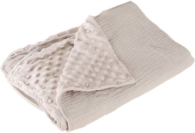 Couvertures Pour Bébé Double Couche Avec Support En Pointillés,Couverture Réception,Jeté Lit,Cadeau - Type For Grey