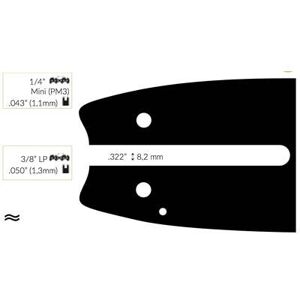 Guide Chaine Tronçonneuse Stihl 35cm 3/8" Lp .050 (1,3mm). Publicité Guide Chaine Tronçonneuse Stihl 35cm 3/8" Lp .050 (1,3mm). Publicité