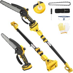 MEVRONISSHOP-Scie à perche sans fil de 20,3 cm et mini tronçonneuse 2 en 1, scies à perche électriques sans balais compatibles avec batterie Dewalt 20 V (sans batterie) avec perche télescopique de 2, - Publicité MEVRONISSHOP-Scie à perche sans fil de 20,3 cm et mini tronçonneuse 2 en 1, scies à perche électriques sans balais compatibles avec batterie Dewalt 20 V (sans batterie) avec perche télescopique de 2, - Publicité