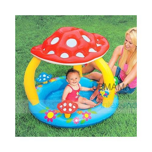 Piscine gonflable pour enfants, avec auvent, bassin pour bébés, champignon, jeu d'eau pour enfants #A