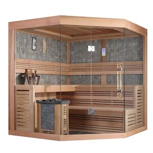Sauna traditionnel Lumios - 200 x 200 x 210 - Pin blanc - Publicité