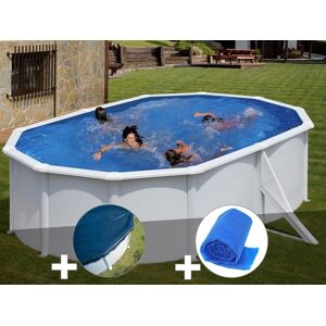 Gre Kit piscine acier blanc Gré Bora Bora ovale 5,27 x 3,27 x 1,22 m + Bâche hiver + Bâche à bulles - Publicité Gre Kit piscine acier blanc Gré Bora Bora ovale 5,27 x 3,27 x 1,22 m + Bâche hiver + Bâche à bulles - Publicité