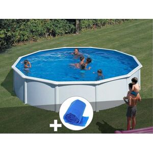 Gre Kit piscine acier blanc Gré Fidji ronde 5,70 x 1,22 m + Bâche à bulles - Publicité Gre Kit piscine acier blanc Gré Fidji ronde 5,70 x 1,22 m + Bâche à bulles - Publicité