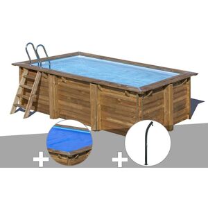 Gre Kit piscine bois Gré Marbella 4,20 x 2,70 x 1,17 m + Bâche à bulles + Douche - Publicité Gre Kit piscine bois Gré Marbella 4,20 x 2,70 x 1,17 m + Bâche à bulles + Douche - Publicité