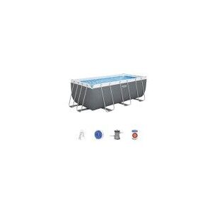 BESTWAY Piscine hors sol Power Steel? 412 x 201 x 122 cm, filtre a cartouche, échelle, diffuseur Chemconnect? - Publicité