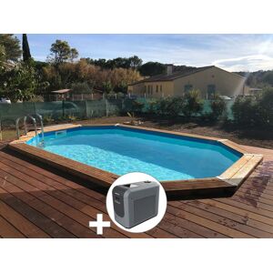 Kit piscine bois Ubbink Sunwater 4,90 x 3,00 x 1,20 m - Liner bleu + Poolican - Publicité Kit piscine bois Ubbink Sunwater 4,90 x 3,00 x 1,20 m - Liner bleu + Poolican - Publicité