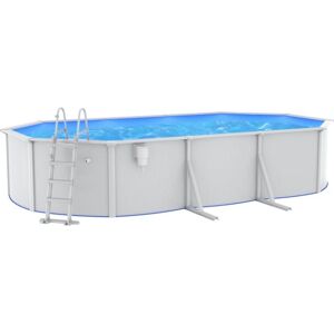 vidaXL Piscine avec échelle de sécurité 490x360x120 cm