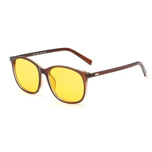 Bestsellers Anti Blue Light Glasses Defence Radiation Computer Glasses Men And Women Night Driving Yellow Lenses Gaming Glasses - Type Brown C291 - Publicité