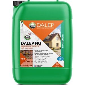 Traitement tout-en-un prêt à l'emploi Dalep NG - 30L - Fongicide avec hydrofuge intégré, anti-mousse, algues, lichens, champignons - Pour toitures, murs, terrasses, dallage - Publicité Traitement tout-en-un prêt à l'emploi Dalep NG - 30L - Fongicide avec hydrofuge intégré, anti-mousse, algues, lichens, champignons - Pour toitures, murs, terrasses, dallage - Publicité
