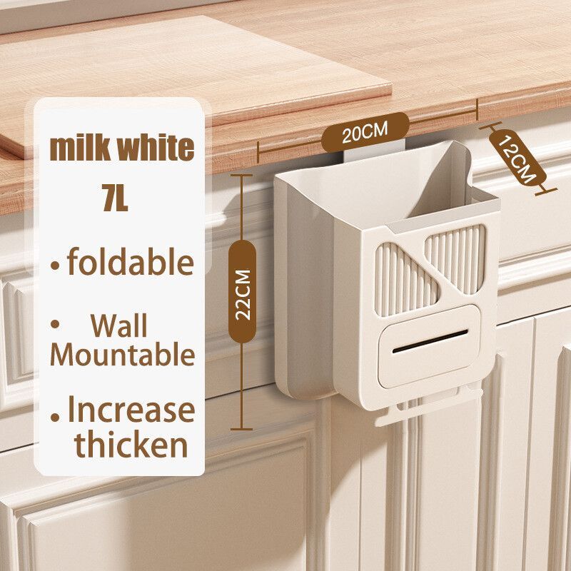 Poubelle Murale Pliable De Grande Capacité,Rangement D'armoire De Cuisine,Étagère Murale - Type A 7l 1pcs