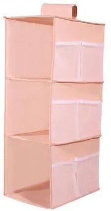 Sac De Rangement Suspendu Pour Garde-Robe,Organisateur De Vêtements Anti-Poussière,Sac De Rangement Pliable Pour Chaussettes,Sous-Vêtements,Organisateur De Vêtements Suspendus - Type Pink 3layer