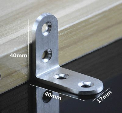 Support D'angle En Acier Inoxydable En Forme De L,20 Pièces,Épaisseur,Réparation De Meubles,Code D'angle,Support D'arbre Perforé - Type D 201stainless Steel