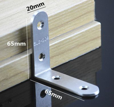 Support D'angle En Acier Inoxydable En Forme De L,20 Pièces,Épaisseur,Réparation De Meubles,Code D'angle,Support D'arbre Perforé - Type K 304stainless Steel