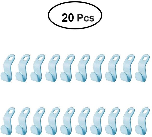 Cintre Multifonction En Plastique Pour Garde-Robe,Crochet Pour Manteau,Garde-Robe,Empiler,Gain De Place,Chambre À Coucher,Rangement,Évaluation,T1 - Type 20pcs #A