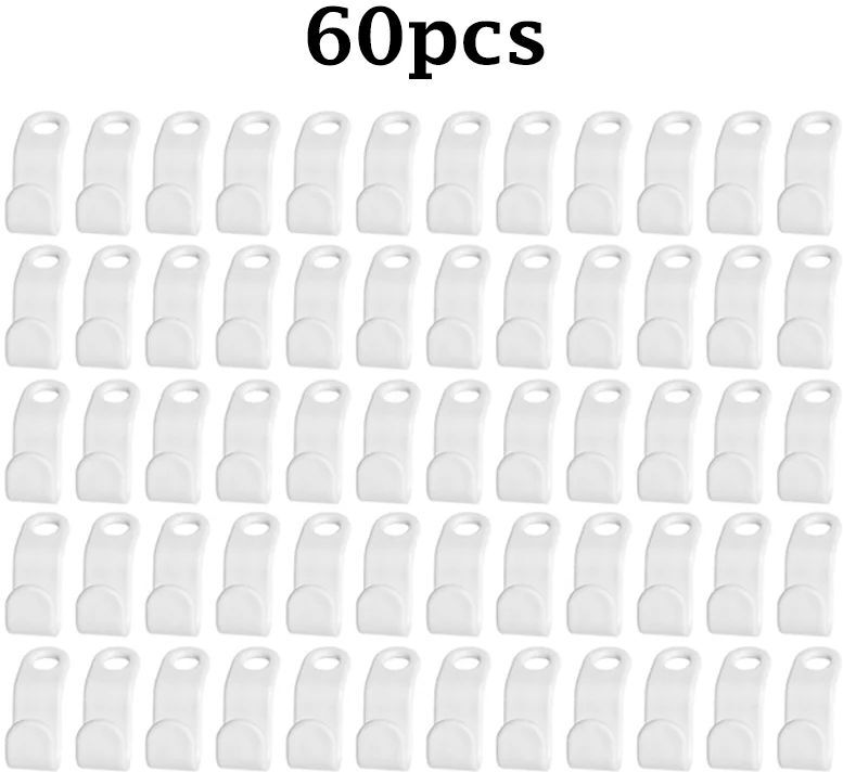 Cintre Multifonction En Plastique Pour Garde-Robe,Crochet Pour Manteau,Garde-Robe,Empiler,Gain De Place,Chambre À Coucher,Rangement,Évaluation,T1 - Type 60pcs #G