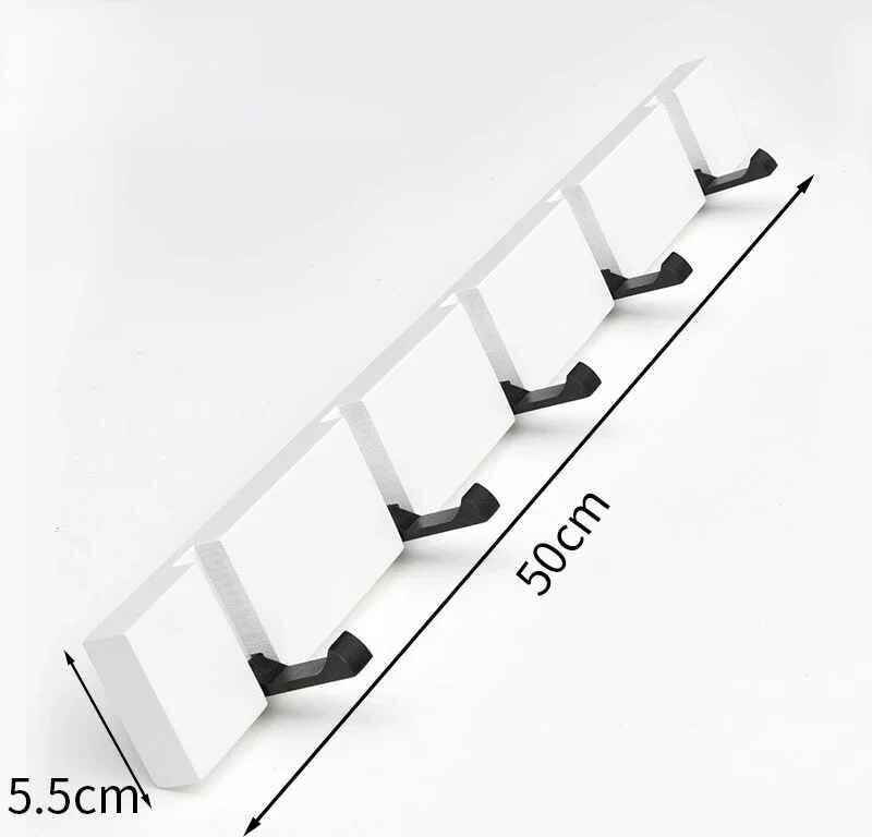 Crochets Muraux En Bambou Pliables,Cintres De Porte,Manteau Domestique,Étagère À Serviettes,Hoconflict1 - Type White-5 Hooks #B