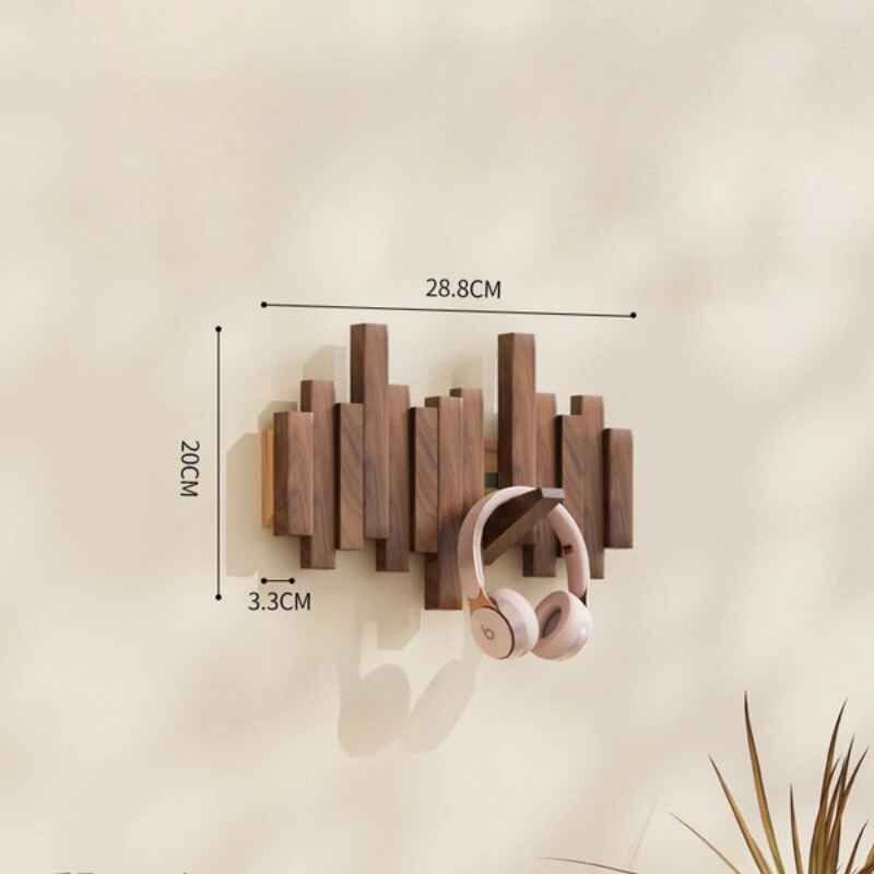 Présentoir Mural De Piano En Bois Multifonctionnel Au-Dessus De La Porte,Conflicprédire,Crochet Pour Vêtements,Manteau T1,Cintre Pour Chapeau Et Écharpe - Type A 4 Hooks #D