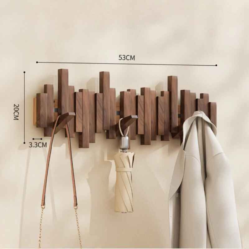 Présentoir Mural De Piano En Bois Multifonctionnel Au-Dessus De La Porte,Conflicprédire,Crochet Pour Vêtements,Manteau T1,Cintre Pour Chapeau Et Écharpe - Type A 8 Hooks #D