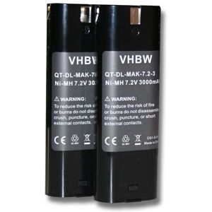 Vhbw - Batteries NiMH compactes - 2x pour Uniropa KT-250 BP-72 - 3000mAh - Publicité Vhbw - Batteries NiMH compactes - 2x pour Uniropa KT-250 BP-72 - 3000mAh - Publicité