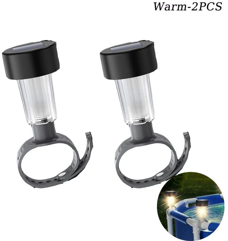Lampes Solaires Étanches À Led Pour Piscine Extérieure,Éclairage De Clôture,Décoration De Clôture,20 Pièces,10 Pièces - Type 2pcs
