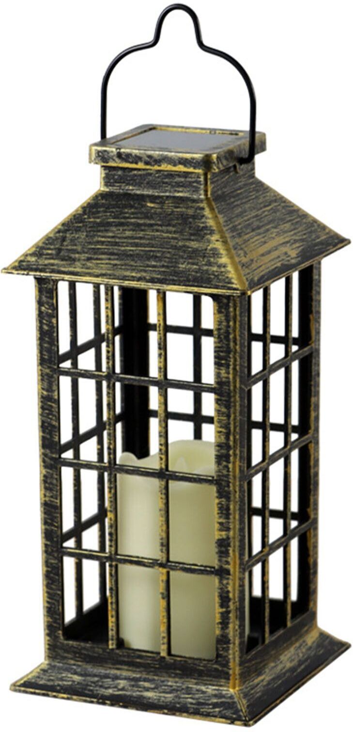 Lanterne Solaire d'Extérieur Sans Flamme,Étanche,LED Vacillante,pour Table - Type Square