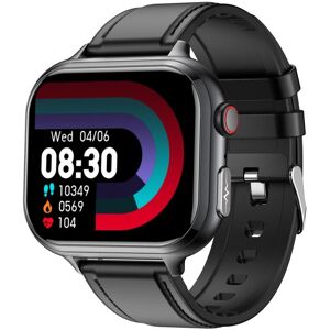 Montre Connectée Écran Cuir Étanche ECG Bluetooth Batterie Longue Durée Noir YONIS - Publicité Montre Connectée Écran Cuir Étanche ECG Bluetooth Batterie Longue Durée Noir YONIS - Publicité