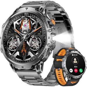 Montre Connectée Homme,1.85"" Hd Grand Écran/1000 Mah Batterie/Led Lampe Pour Android Ios, Smartwatch Homme Avec Appel Bluetooth, 24/7 Fréquence Cardiaque, 100+ Modes Sportifs, Ip68 Étanche - Publicité Montre Connectée Homme,1.85"" Hd Grand Écran/1000 Mah Batterie/Led Lampe Pour Android Ios, Smartwatch Homme Avec Appel Bluetooth, 24/7 Fréquence Cardiaque, 100+ Modes Sportifs, Ip68 Étanche - Publicité