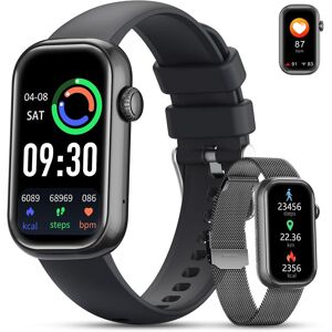 Montre Connectée Homme Femme, 1,75'' HD Smartwatch avec Appels Bluetooth, Multitude de Modes Sportifs,Montre Sport avec Surveiller Cardio, Podometre et Sommeil pour Android iOS,Noir - Publicité Montre Connectée Homme Femme, 1,75'' HD Smartwatch avec Appels Bluetooth, Multitude de Modes Sportifs,Montre Sport avec Surveiller Cardio, Podometre et Sommeil pour Android iOS,Noir - Publicité