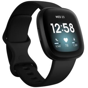 Fitbit Versa 3 Aluminium noir - montre connectée - bracelet