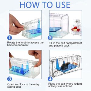 ASFASFq-2 Pièces Piège à Souris Vivante, Mouse Trap Intelligent Facile