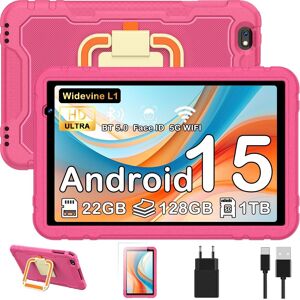 Android 15 Tablette 10 Pouces,22Go Ram+128Go Rom(Tf 1To),Octa-Core,8000Mah,Wifi 6,5+8Mp,Contrôle Parental,Avec