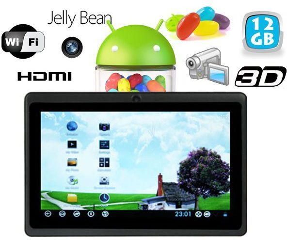 Tablette Tactile 7' Android 6.0 HD Double Caméra 24 Go Noire YONIS