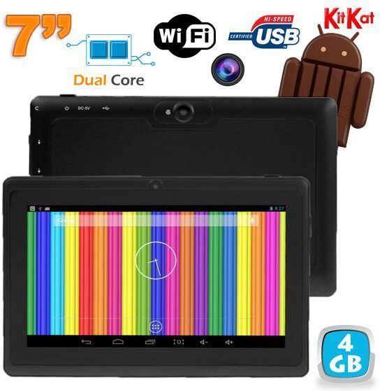 Yonis Tablette tactile Android 4.4 KitKat 7 pouces Dual Core 4Go Noir