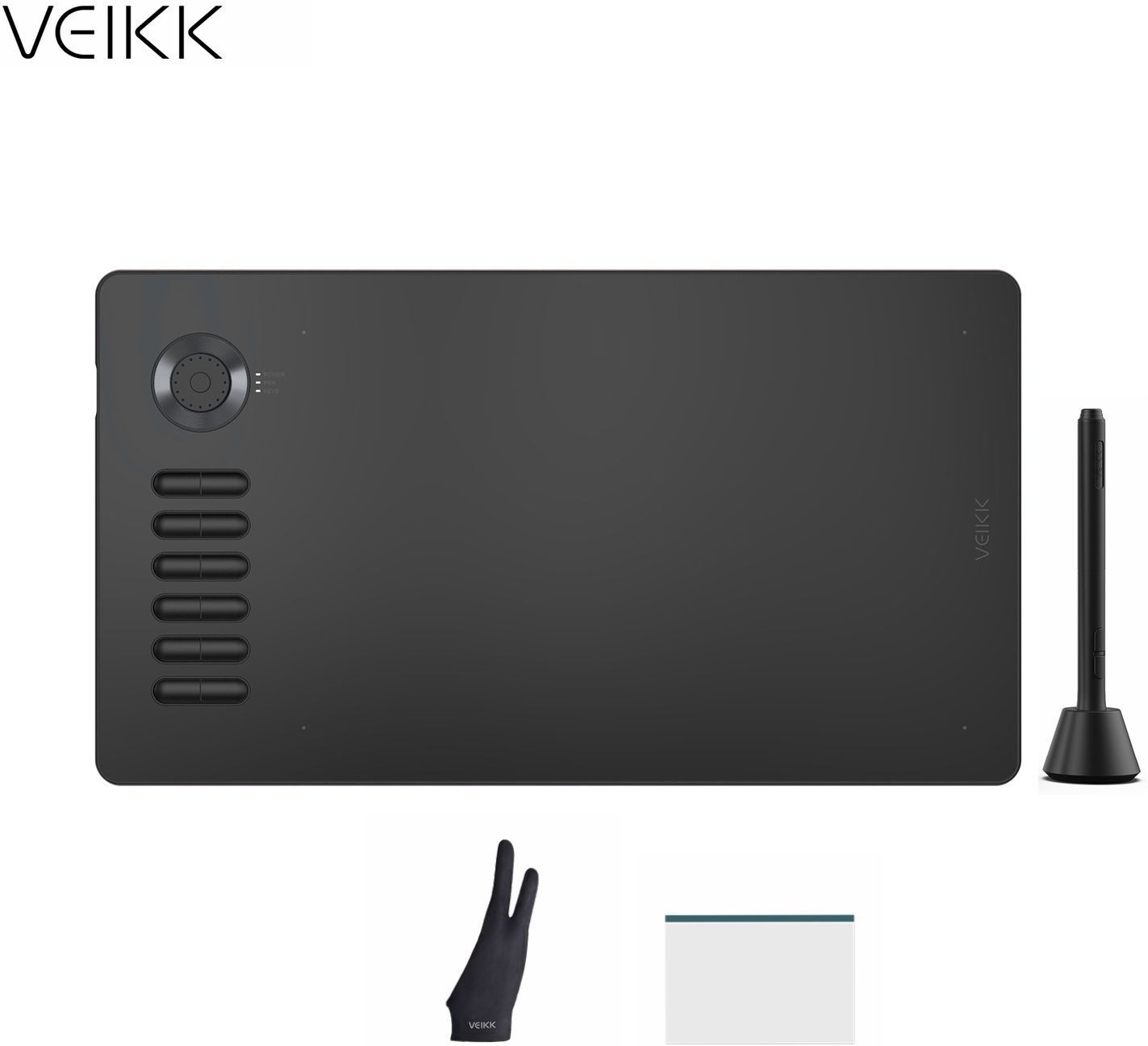 tablette graphique A15 Pro,10x6 pouces,avec stylet sans batterie à 8192 niveaux,compatible Android,Linux et Mac - Type A15ProGray Film