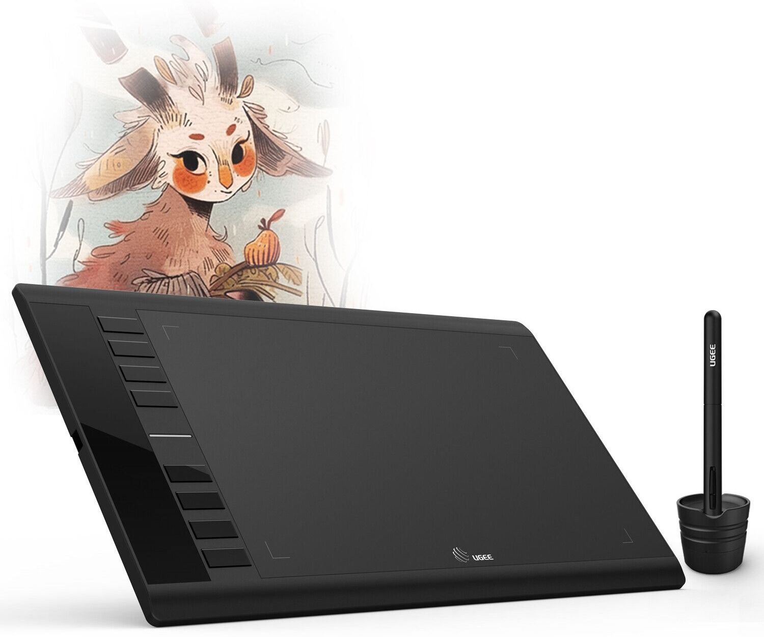 UGEE-Tablette de dessin numérique M708 10 pouces,8 touches de raccourci,stylet 8192,266RPS,pour Windows 11/10/8/7,Mac OS,ordinateur portable Chrome
