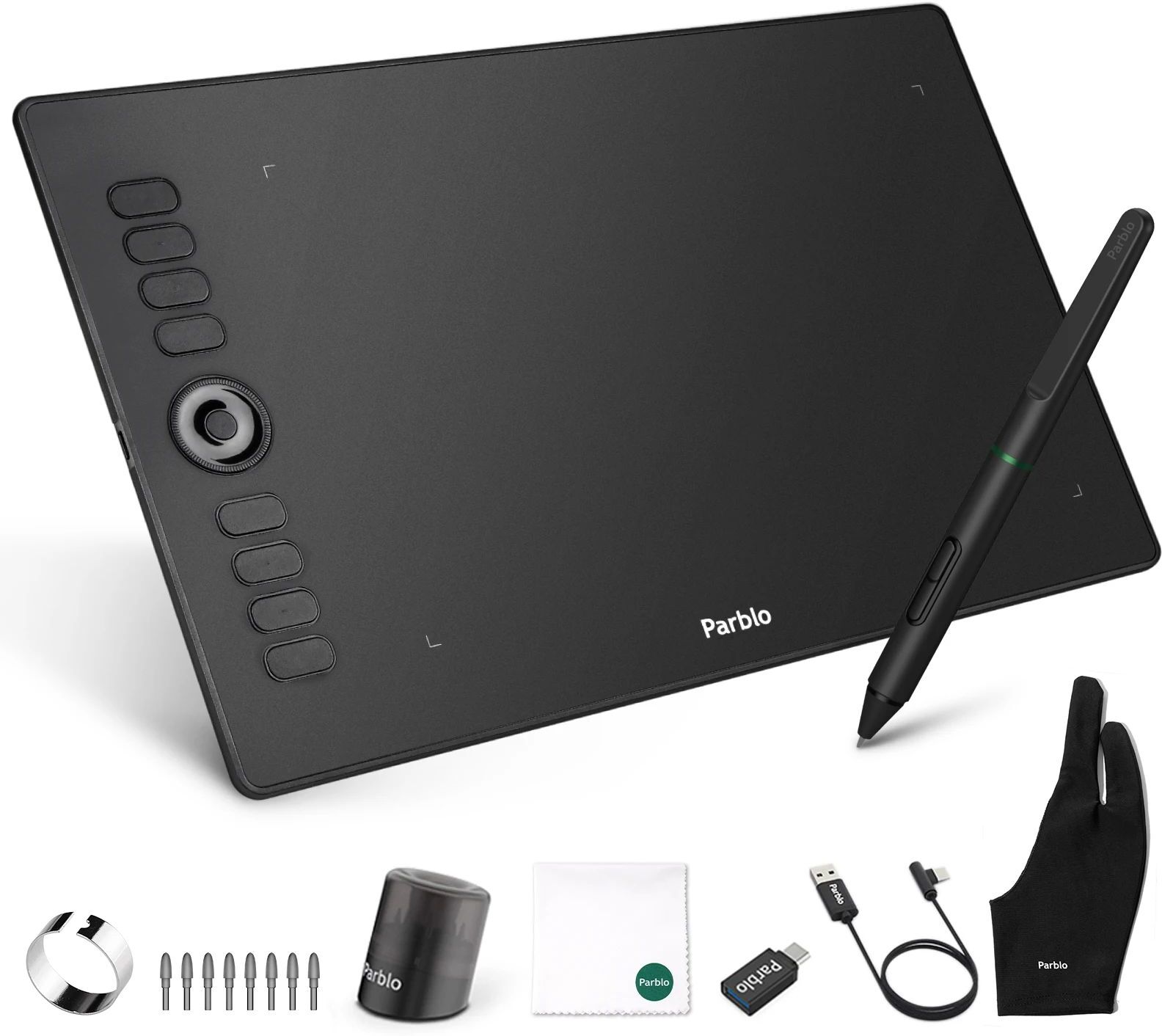 Parblo-Tablette graphique A610Pro 10x6.25,support pour dessin digital,8 Express prédire,connexion par téléphone,pression 8192